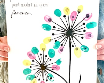 Teacher Appreciation Gift, DIY Teacher Gift, Keepsake From Students, End of Year Gift, Fingerprint Gift