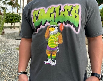 El Príncipe de Filadelfia - Camiseta unisex vintage teñida en prenda, colores cómodos de los Philadelphia Eagles