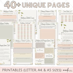 Anxiety Relief Printable Worksheets Anti Anxiety Journal Digital ...