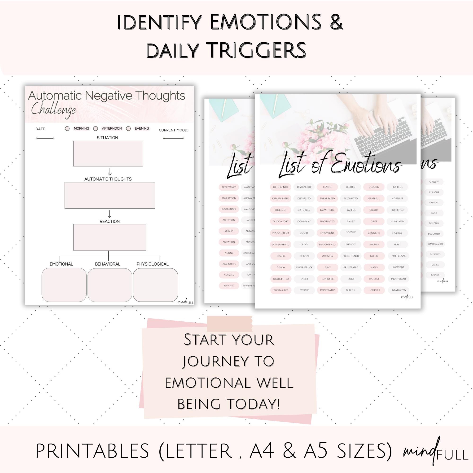 Self-growth Workbook: 40-page Emotional Wellness & Goal Setting ...