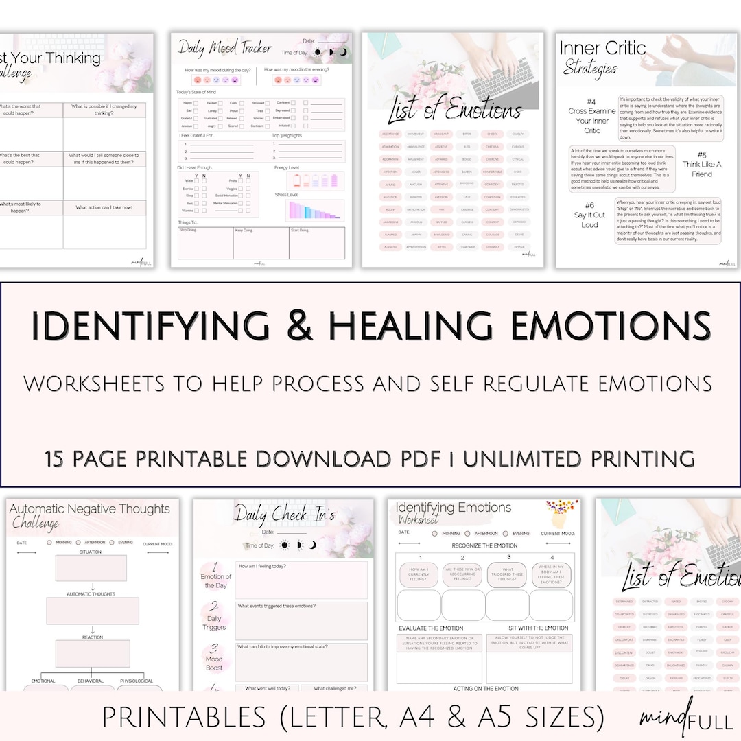 Healing Worksheets.pdf Emotional Healing Workbook: Trauma Recovery, Self-regulation (PDF ...