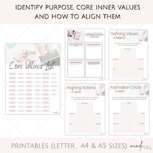 Digital workbook page styled with cozy coffee setup for self-exploration and reflection.