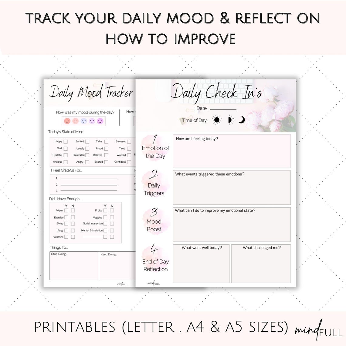 Printable Emotional Support Worksheets Emotional Checkin & Selfcare