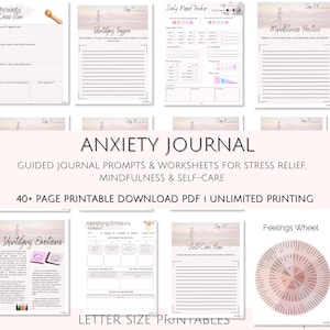 Diario de trabajo en la sombra / Cuaderno de autodescubrimiento y salud mental / Guías para la ansiedad, la sanación y la reflexión / Diario de terapia digital
