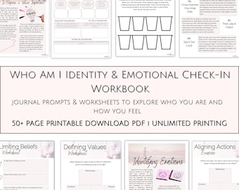 Self-Discovery Workbook: Identity & Emotional Check-In Journal (PDF Download)