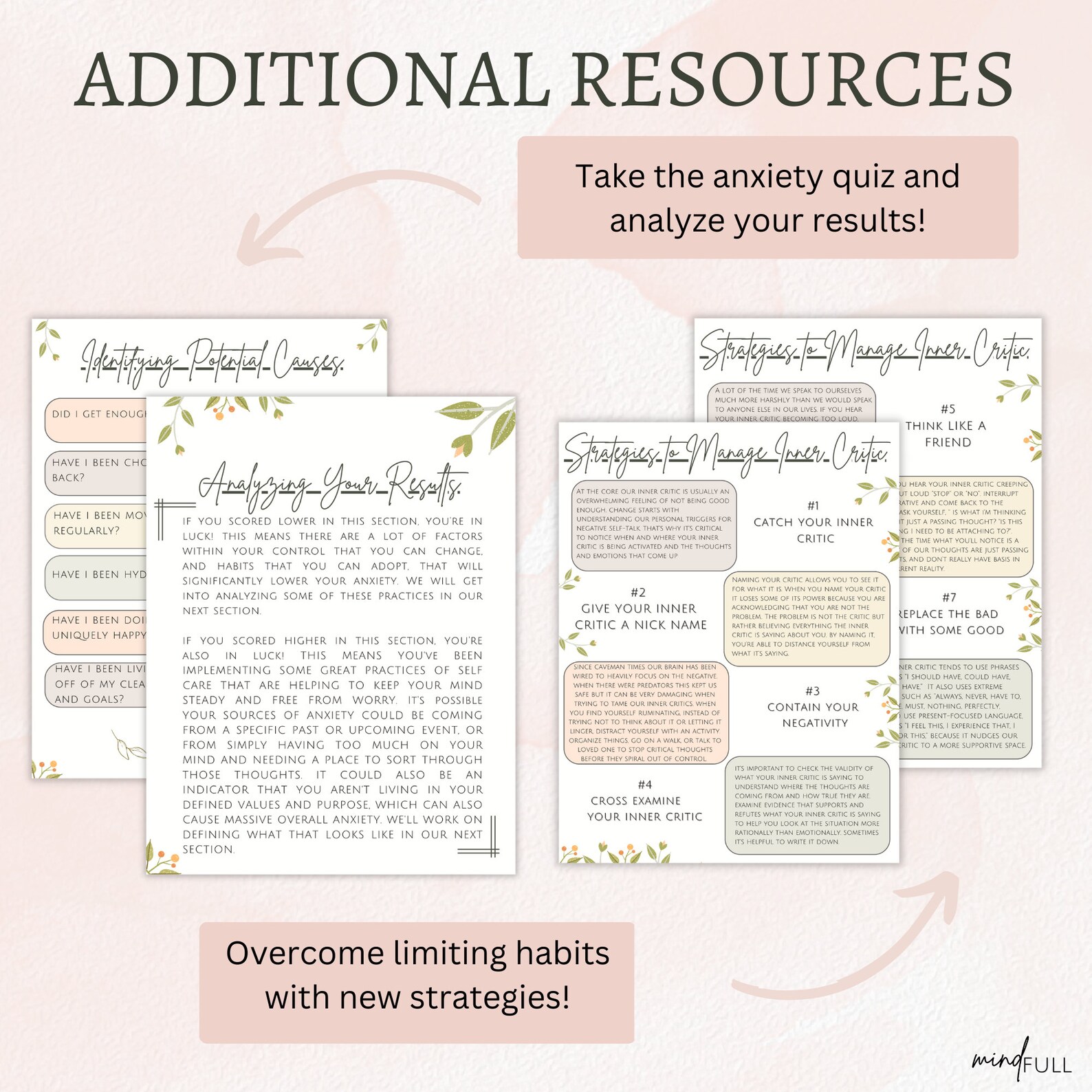 Anxiety Printable Worksheets Self Care Printable Planner Anxiety ...