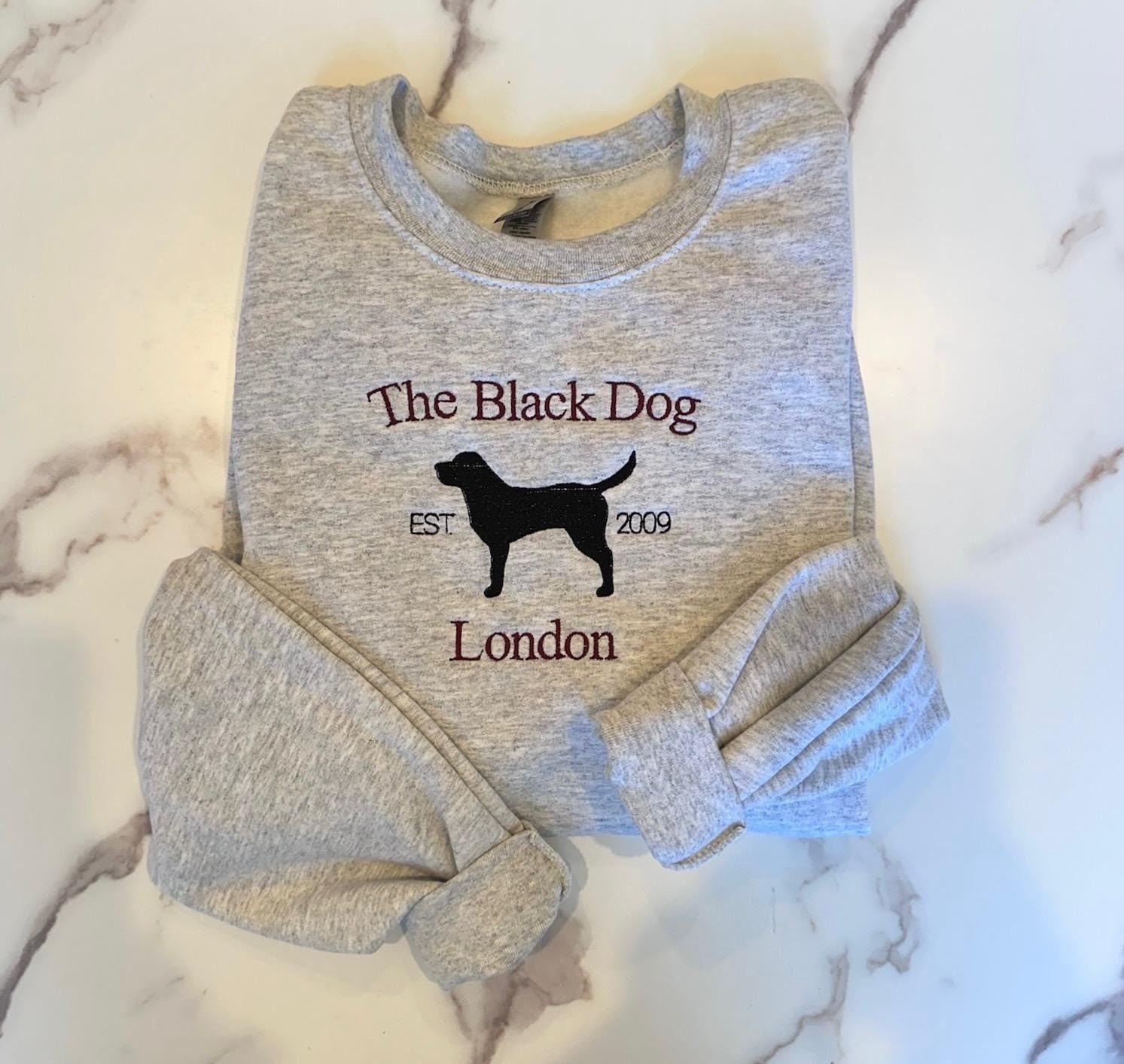 Embroidered Crewneck the Black Dog Taylor Inspired Canada