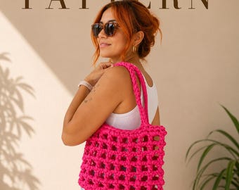 Crochet Mesh Fashion Bag Pattern, Easy DIY (PDF Pattern)