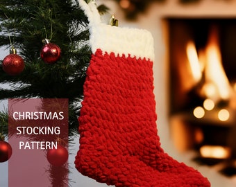 Oversized Crochet Christmas Stocking Pattern: Easy Holiday Decor (PDF Pattern)