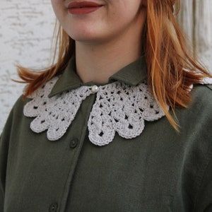 Handknit Crochet Collar: Retro Granny Square Neckpiece