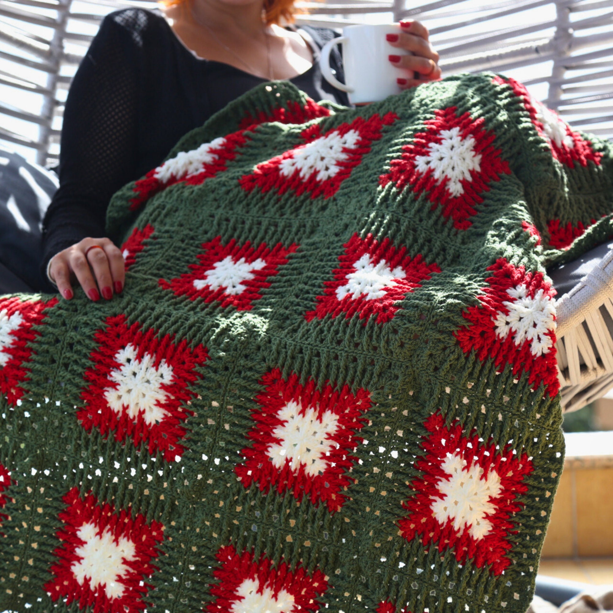 Crochet 3D Mosaic Granny Square Pattern: Afghan Motif (PDF Pattern