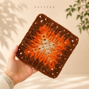 Crochet 3D Mosaic Granny Square Pattern: Afghan Motif (PDF Pattern)