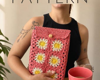 Crochet Daisy Ipad Case Pattern: Easy Knit Tablet Cover (PDF Pattern)
