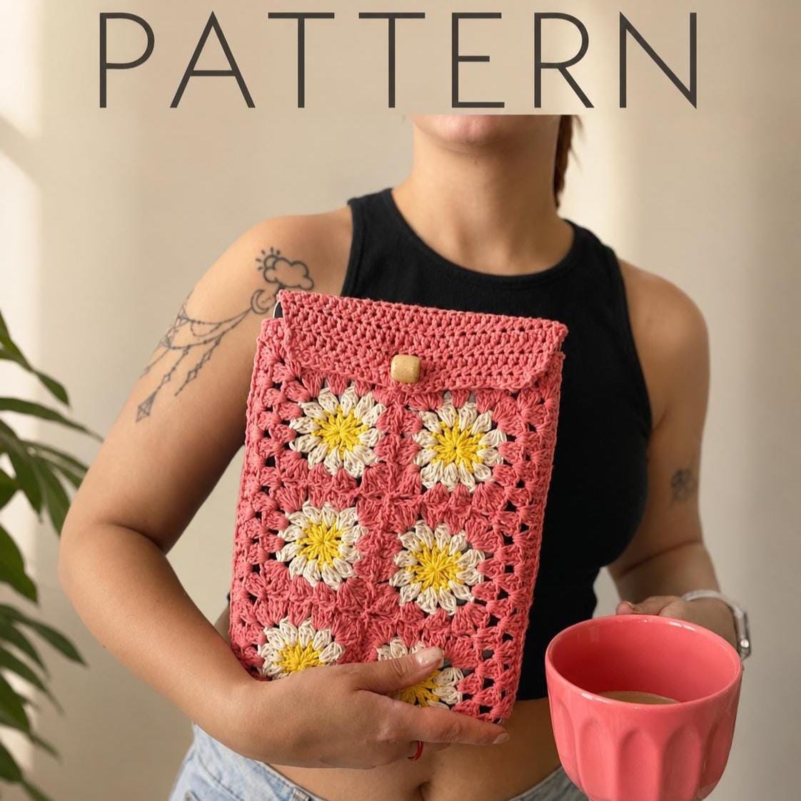 38 Daisy Crochet Patterns for Gifts, Home Decor, and Easy Floral Makes 23 Crochet Daisy Ipad Case Pattern: Easy Knit Tablet Cover