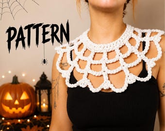 Halloween Spider Crochet Collar Pattern: Easy Costume (PDF Pattern)