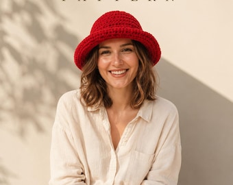Easy Crochet Velvet Bucket Hat Pattern | Beginner Tutorial (PDF)