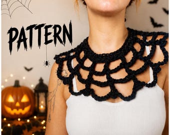 Halloween Spider Crochet Collar Pattern: Easy 1-Hour Project (PDF Pattern)