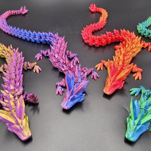 Handcrafted Articulated Crystal Dragon - Unique Pet for Dragon Lovers - 24"