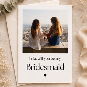 Personalised Bridesmaid Proposal Card | Custom Photo Bridesmaid Card | Will You Be My Bridesmaid | Wedding Proposal Card | Bridesmaid Gift
