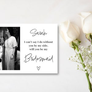 Personalized Photo Bridesmaid Proposal Card | Will You Be My Bridesmaid?