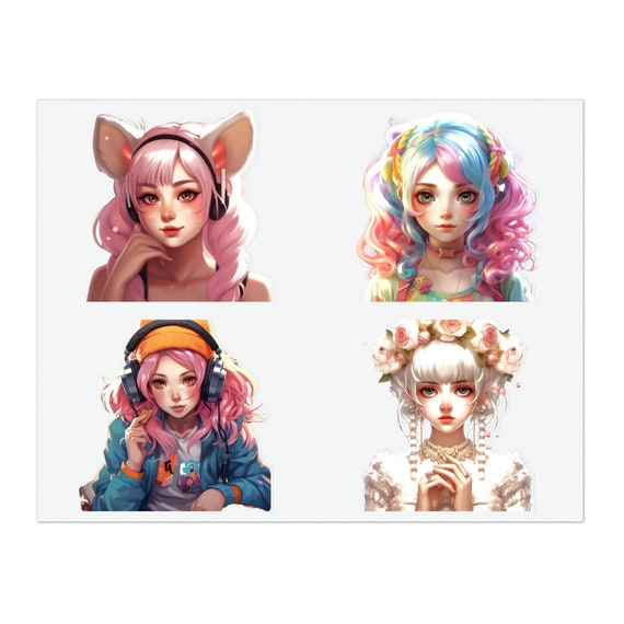 girl stickers (cat) –