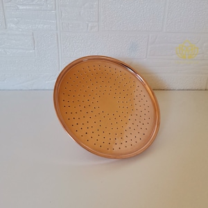Unlacquered Solid Copper Rain Shower Head, Handcrafted Vintage Showerhead, Works Outdoor