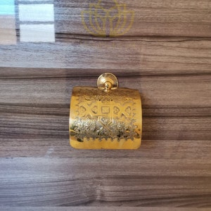 Porta carta igienica in ottone massiccio, porta rotolo per toilette realizzato a mano