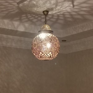 Moroccan Brass Pendant Light, brass pendant light, Pendant Light, Moroccan Light Fixtures, Pendant Lighting, Simple Moroccan pendant lamp
