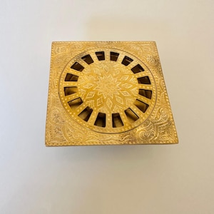 Square Floor Drain in Bronze Brass, Shower Floor Drain with Removable Cover