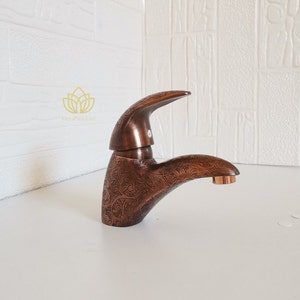 Ornate Copper Bathroom Faucet, Antique Faucets