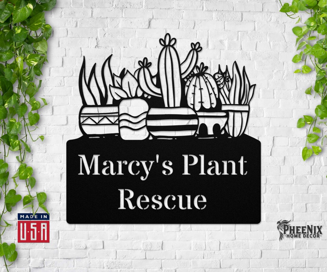 Custom Cactus Sign Personalized With Your Saying, Family Name, Shop ...