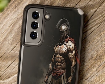 Spartan Warrior Android Phone Cases Image of Strength and Powerful Warrior Determination Motivated Tough Phone Cases Samsung S21 S22 S23 S24