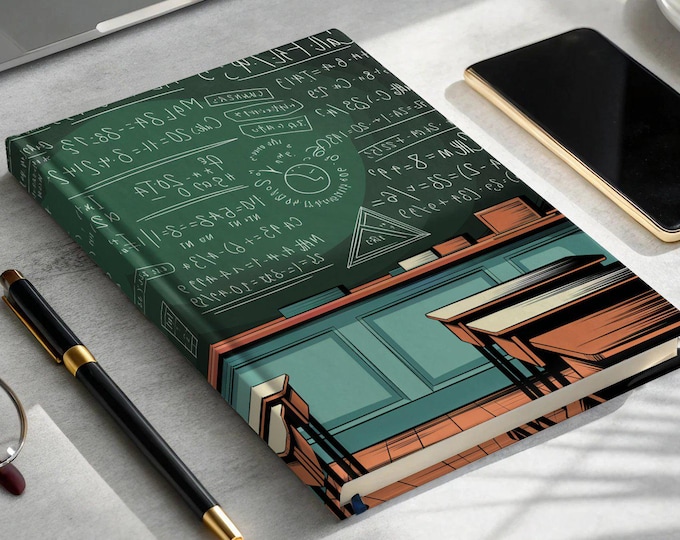 Classroom Chalkboard Journals and Notebooks, Math Equations, School Notebooks, Back to School Stationery, Teacher Gift Idea