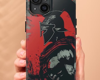 Spartan Warrior Phone Case, Tough Phone Case, Greek Mythology Art, Cool Phone Case, Spartan Helmet, Spartan Cell Phone Case, Gift Phone Case