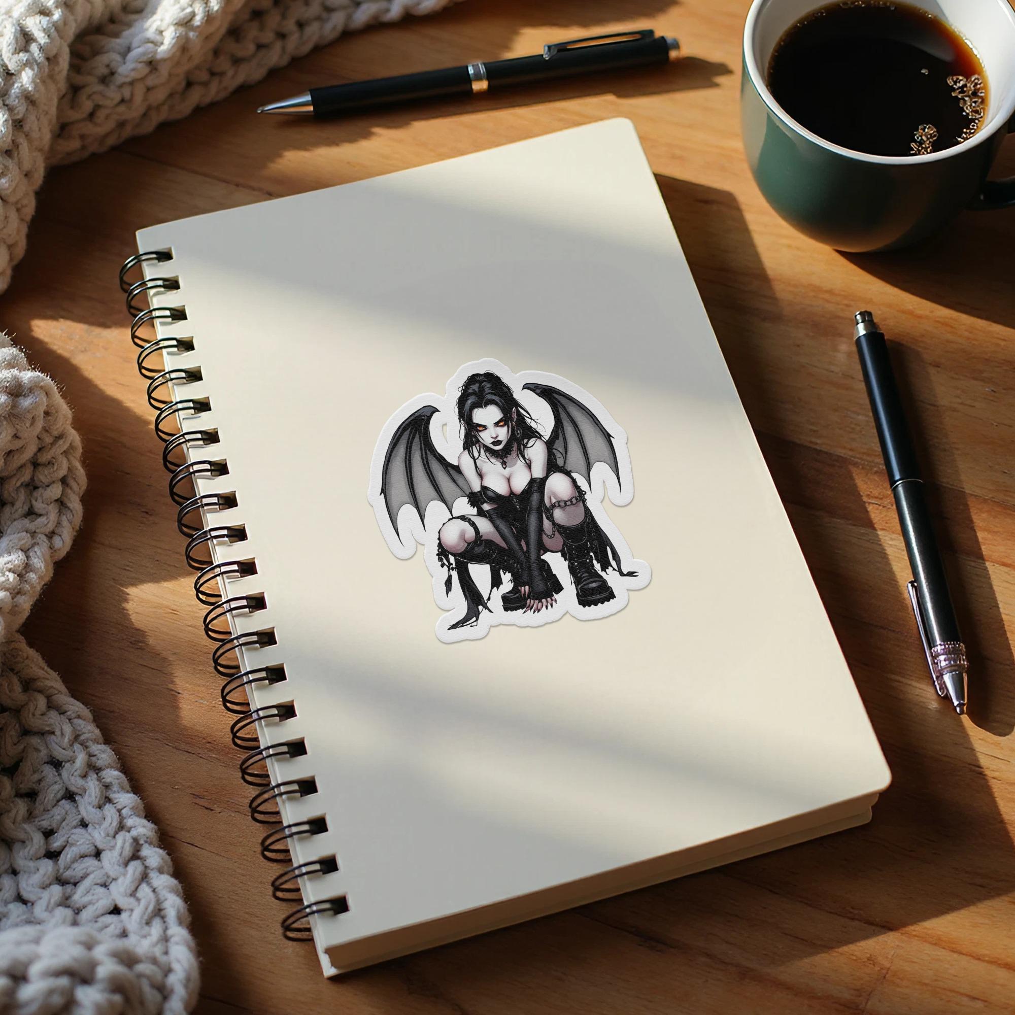 Vampire Girl Sticker, Gothic Art Sticker, Dark Fantasy Sticker ...