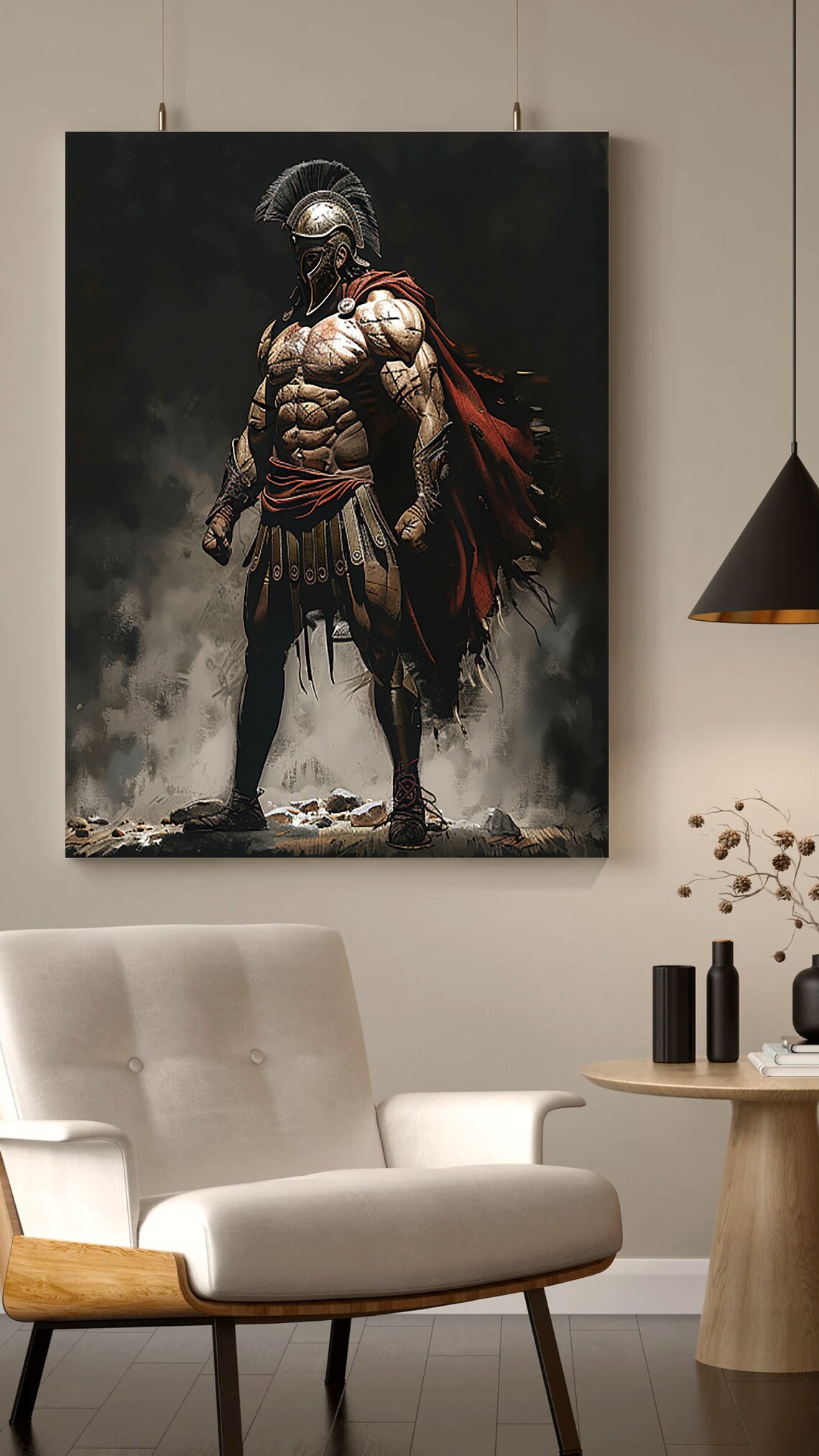 Spartan Strong Warrior AI Art Digital Image of Strength and Powerful