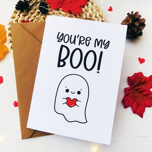 Biglietto di auguri d'amore San Valentino con fantasma, biglietto anniversario, regalo San Valentino