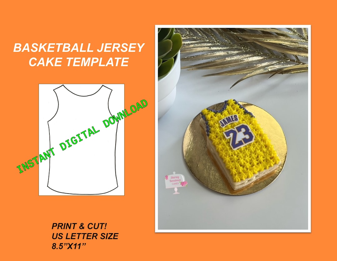 Basketball Jersey Cake Template Instant Digital Download Etsy