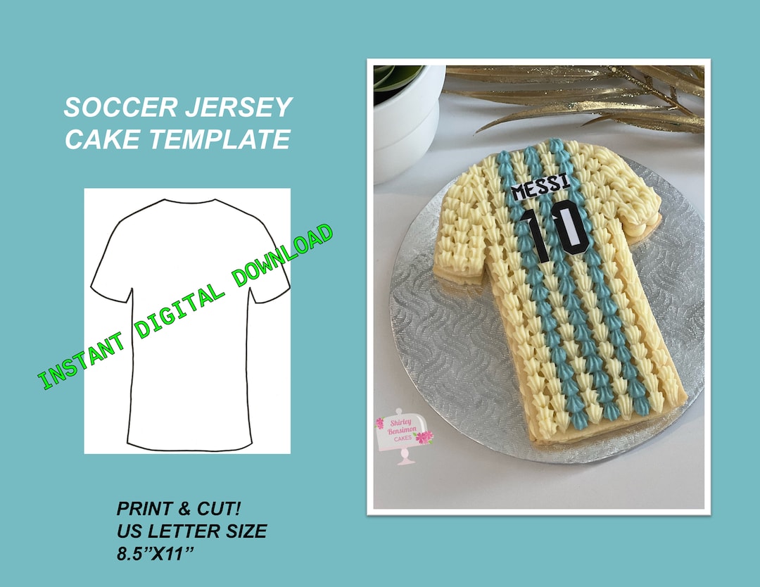 Soccer Jersey Cake Template Instant Digital Download Etsy
