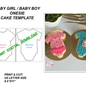 Baby Onesie Cake Template - Instant Digital Download