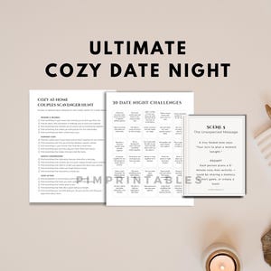 Ultimate Cozy Date Night Bundle for Couples | 3 At-Home Printables | Screen-Free Fun