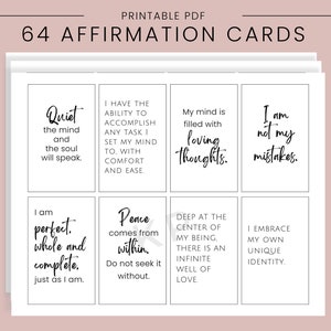 Affirmation Cards Printable, Positive Affirmation Cards, Printable Affirmation Cards PDF