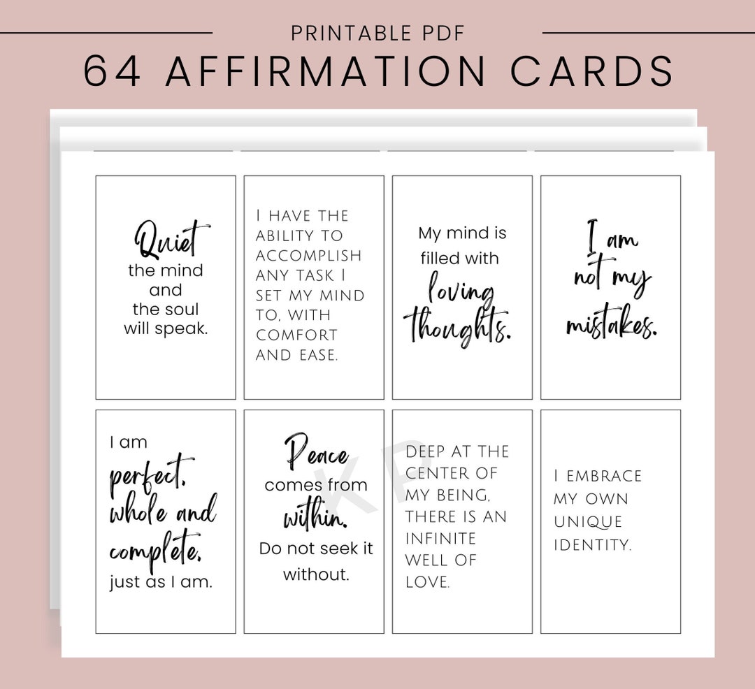 Affirmation Cards Printable, Positive Affirmation Cards, Printable ...