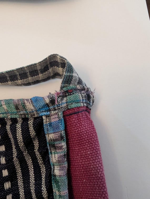 Oaxaca Large Vintage Patchwork Bag, Crossbody Tot… - image 4