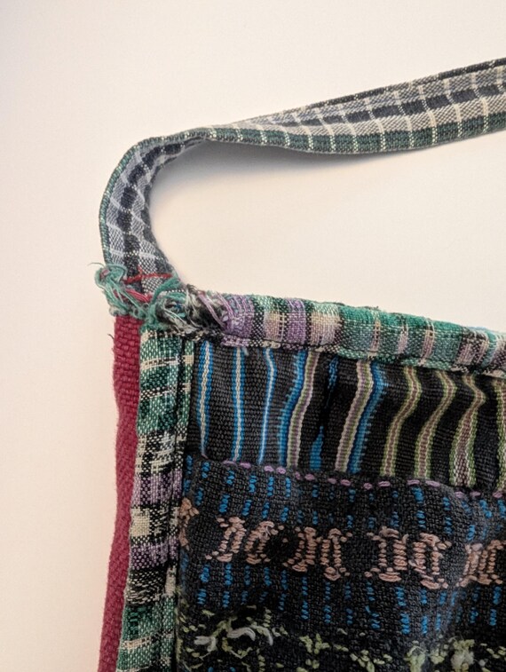 Oaxaca Large Vintage Patchwork Bag, Crossbody Tot… - image 3