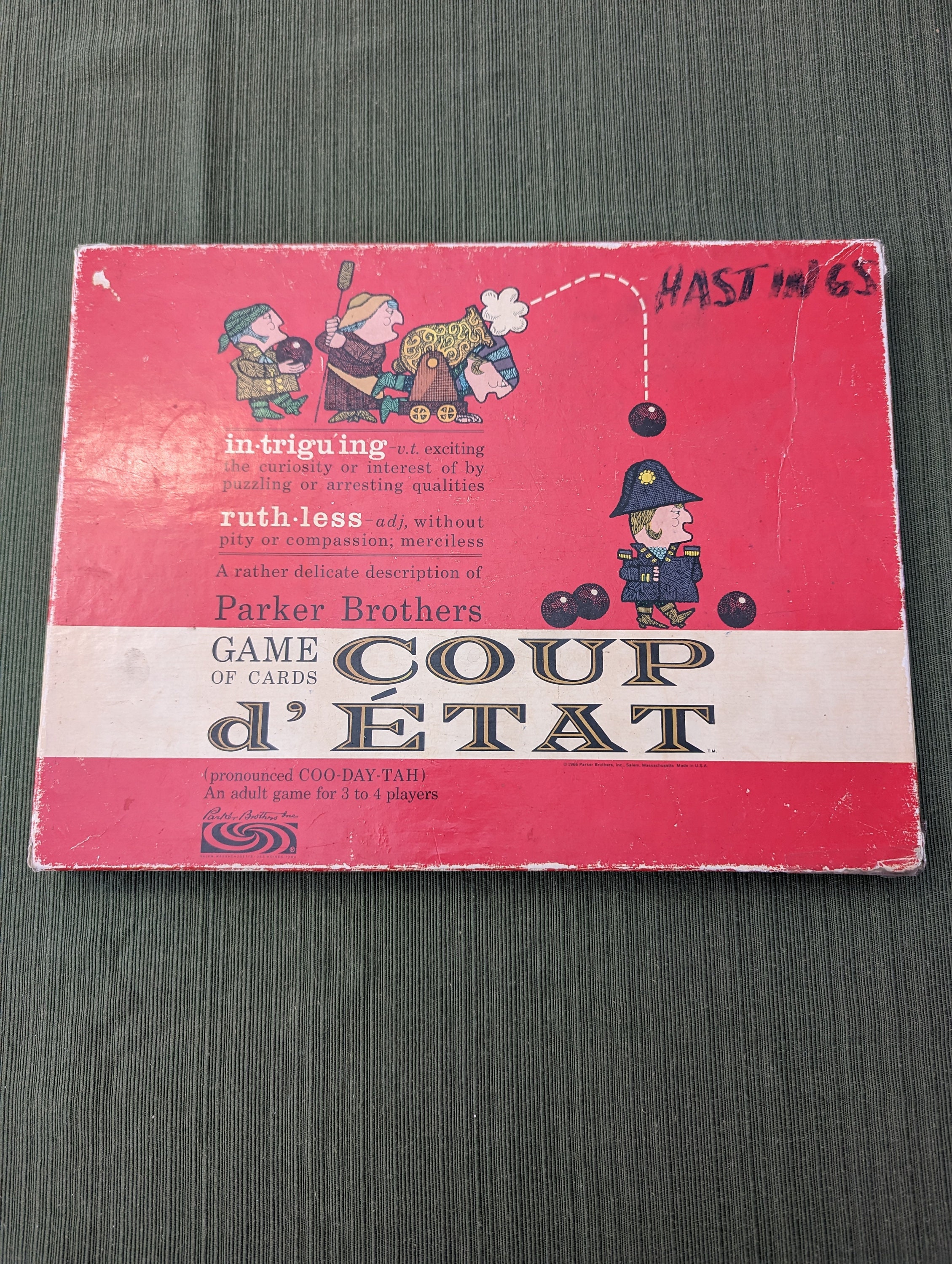 1966 Parker Brothers Coupe D'etat Card Game - Etsy