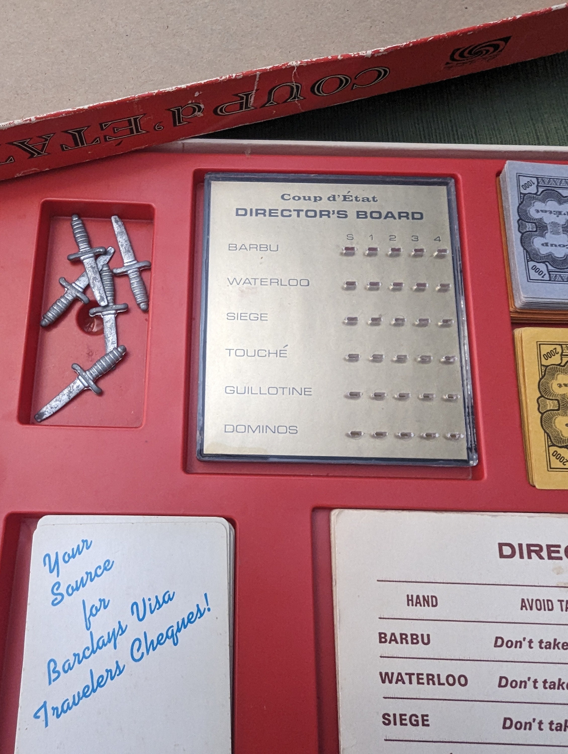 1966 Parker Brothers Coupe D'etat Card Game - Etsy