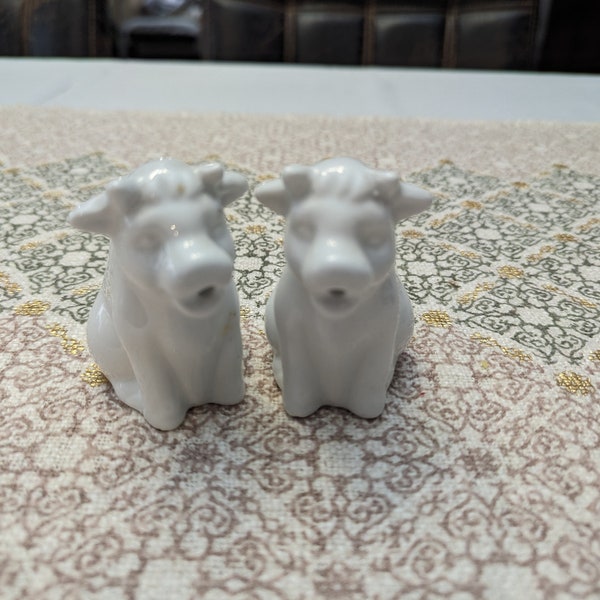 Vintage Blanc De Chine Creamer set cows or dogs