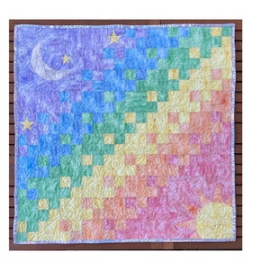 You are my sun, my moon and all my stars - baby quilt - PDF download (multiple fabric options listed)
