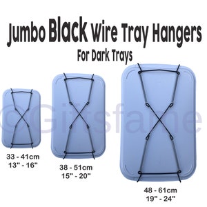 Jumbo Extra Large Black Wall Display Plate Dish Wire Spring Hanger Holder Mount, Plate Hangers, Wall Hangers, Dish Hangers, In Three Sizes